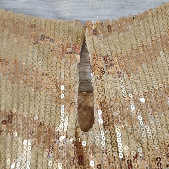 Gold Sequence Crop Top - Picture 3 of 6